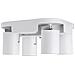 Plafoniera Da Soffitto Lampada Tonda 4 Porta Faretto Orientabile Gu10 Bianco - Foto miniatura 4