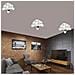 Plafoniera Da Soffitto Lampada Tonda 4 Porta Faretto Orientabile Gu10 Bianco - Foto miniatura 5