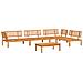 Set Divano Pallet Da Giardino 5 Pz In Legno Massello Di Acacia - Foto miniatura 2