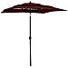 Lusso Casadino -  Ombrellone A 3 Livelli Con Palo In Alluminio Rosso Bordò 2x2 M - Foto miniatura 2
