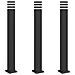 Lusso Casadino -  Lampade Da Terra Per Esterni 3pz Nere 110 Cm In Alluminio - Foto miniatura 1
