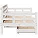 Dormeuse con Cassetti Bianca 80x200 cm Legno Massello di Pino - Foto miniatura 5