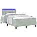 Letto a Box Spring con Materasso e LED Grigio Chiaro 120x190 cm Velluto - Foto miniatura 1