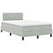 Letto a Box Spring con Materasso e LED Grigio Chiaro 120x190 cm Velluto - Foto miniatura 3