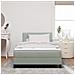 Letto a Box Spring con Materasso e LED Grigio Chiaro 120x190 cm Velluto - Foto miniatura 5