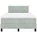 Letto a Box Spring con Materasso e LED Grigio Chiaro 120x190 cm Velluto - Foto miniatura 8