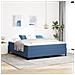Letto Box Spring Blu Super King Tessuto Corduroy - Foto miniatura 2
