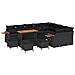 Set Divano da Giardino con cuscino 13 pcs Nero Poly Rattan - Foto miniatura 1