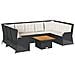 Set Salotto da Giardino con Cuscini 7pz Nero Polyrattan - Foto miniatura 1