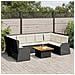 Set Salotto da Giardino con Cuscini 7pz Nero Polyrattan - Foto miniatura 2