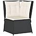 Set Salotto da Giardino con Cuscini 7pz Nero Polyrattan - Foto miniatura 6