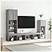 Mobili TV a Muro con LED 4pz Grigio Sonoma in Legno Multistrato - Foto miniatura 4