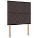 Letto a molle con materasso Marrone scuro 90 x 190 cm Tessuto - Foto miniatura 1