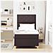 Letto a molle con materasso Marrone scuro 90 x 190 cm Tessuto - Foto miniatura 5