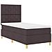 Letto a molle con materasso Marrone scuro 90 x 190 cm Tessuto - Foto miniatura 7