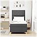 Letto a molle con materasso Grigio scuro 90 x 190 cm Tessuto - Foto miniatura 5