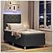 Letto a molle con materasso Grigio scuro 90 x 190 cm Tessuto - Foto miniatura 6