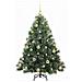 Albero di Natale artificiale con 150 LED Verde 120 cm PE e PVC - Foto miniatura 4