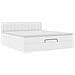 Struttura Letto Pouf con Materasso 200x200 cm Similpelle - Foto miniatura 7