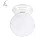 Lampada Da Soffitto Zori Bianco Ip44 Sl. 1904 - Minimalist Lampada A Soffitto Bianco 12x12x16 Cm - Foto miniatura 1