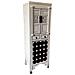 Mobile Portabottiglie Vino In Legno Bianco 55x45x170h - Foto miniatura 1