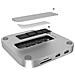 Docking Station IB-DK100 USB-C Per Mac Mini M4 Argento - Foto miniatura 3