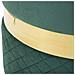 Set 2 Pouf Contenitore Sheffield In Velluto Verde Con Fascia Dorata Ø37x42 E Ø28x35 Cm - Foto miniatura 5