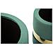 Set 2 Pouf Contenitore Sheffield In Velluto Verde Con Fascia Dorata Ø37x42 E Ø28x35 Cm - Foto miniatura 7