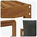 Set di divani da esterno con cuscino 7 pcs Naturale e Antracite - Foto miniatura 6