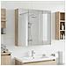 Mobiletto per specchio da bagno Rovere Sonoma 70 x 14,5 x 70 cm - Foto miniatura 4