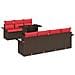 Set Divano da Giardino con cuscino 8 pcs Marrone polyrattan - Foto miniatura 1
