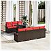 Set Divano da Giardino con cuscino 8 pcs Marrone polyrattan - Foto miniatura 2