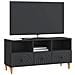 Mobile TV Nero 102 x 34,5 x 50 cm Legno ingegnerizzato - Foto miniatura 2