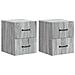 Mobiletto da notte a muro 2 pcs Grigio Sonoma 34,5 x 33 x 40 cm - Foto miniatura 1