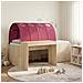 Letto alto per bambini con scrivania 3 pz Rovere Sonoma e Rosso - Foto miniatura 2