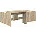 Letto alto per bambini con scrivania 3 pz Rovere Sonoma e Rosso - Foto miniatura 4