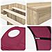Letto alto per bambini con scrivania 3 pz Rovere Sonoma e Rosso - Foto miniatura 9