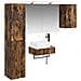 Set di mobili per il bagno 5 pcs Rovere Fumo - Foto miniatura 1