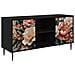 Mobile TV BORNE 102 x 33 x 51 cm Rovere Nero - Foto miniatura 1