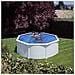 Piscina Tonda Atlantis, Liner Blu 40/100, Filtro Sabbia, Struttura Acciaio Ø350xh. 132 Cm - Foto miniatura 6