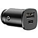 Caricabatterie Per Accendisigari 5a Carica Rapida Usb / Usb Tipo-c Nero - Baseus - Foto miniatura 7
