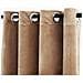 Tende Oscuranti Con Anelli 2 Pz Beige In Velluto 140x225 Cm - Foto miniatura 4