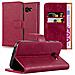 Custodia Compatibile Con Samsung Galaxy A3 2017 In Rosso Vinaccia - Coperchio Protettiva Con Chiusura Magnetica, Funzione Stand E Tasca Per Le Carte - Foto miniatura 1