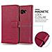 Custodia Compatibile Con Samsung Galaxy A3 2017 In Rosso Vinaccia - Coperchio Protettiva Con Chiusura Magnetica, Funzione Stand E Tasca Per Le Carte - Foto miniatura 5