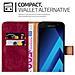 Custodia Compatibile Con Samsung Galaxy A3 2017 In Rosso Vinaccia - Coperchio Protettiva Con Chiusura Magnetica, Funzione Stand E Tasca Per Le Carte - Foto miniatura 6