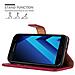 Custodia Compatibile Con Samsung Galaxy A3 2017 In Rosso Vinaccia - Coperchio Protettiva Con Chiusura Magnetica, Funzione Stand E Tasca Per Le Carte - Foto miniatura 8