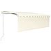 Tenda Automatica Parasole Sensore Vento E Led 4x3m Crema - Foto miniatura 1