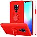 Custodia Compatibile Con Huawei Mate 20 In Liquid Rosso - Coperchio Protettivo In Silicone Tpu Flessibile Con Anello - Foto miniatura 1
