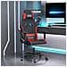 Sedia Da Gaming Nero E Rosso In Tessuto - Foto miniatura 1