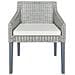 Sedie da Pranzo con Cuscini 60 x 60 x 79 cm 2 pz Grigi in Rattan Naturale - Foto miniatura 3
